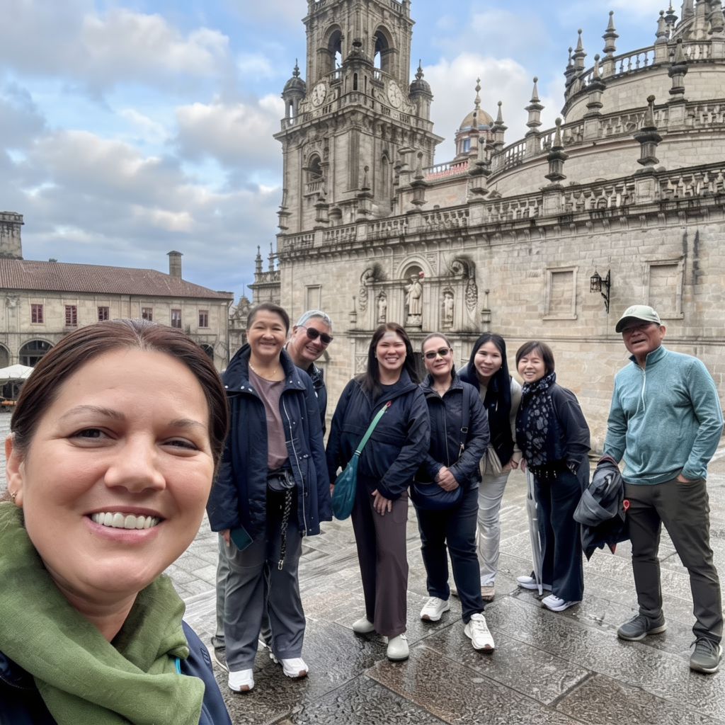 mas alla de la Catedral de Santiago compostela